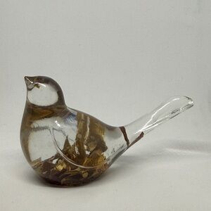 Unique Resin Elegant Bird Figurine - Brown and Clear